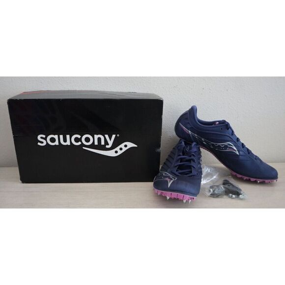 Saucony S19055-33 Women's Sz 9B Indigo/Grape Spitfire 5 Racing Shoes - Picture 1 of 9